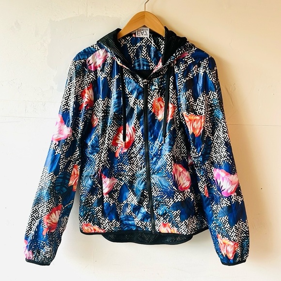 Armani Exchange Floral Hooded Windbreaker - Picture 1 of 10